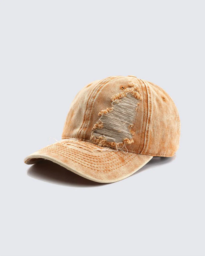 Distressed Washed Peaked Cap - Image 5