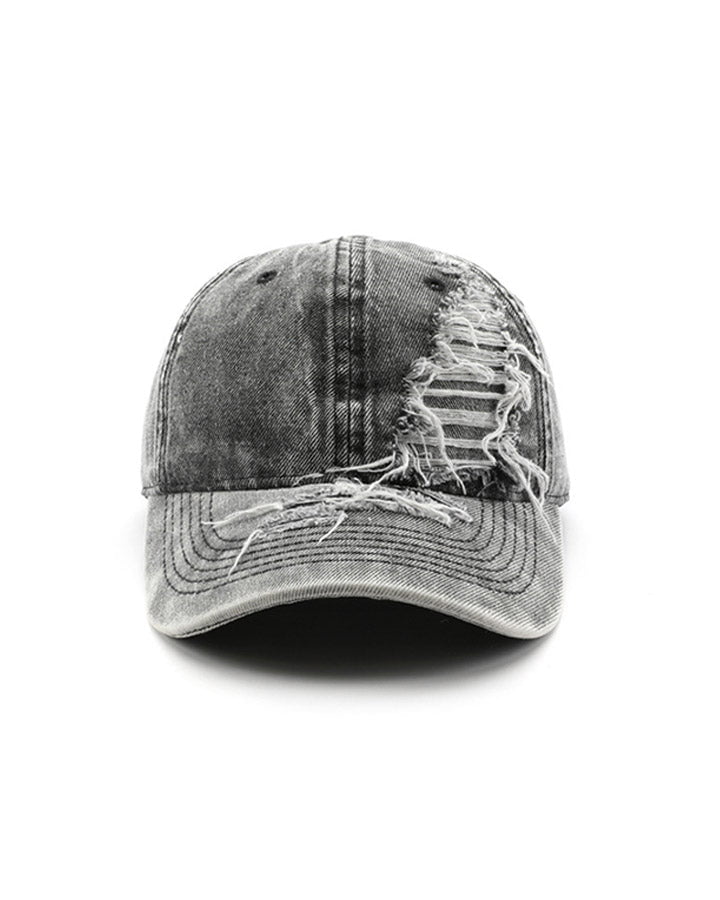 Distressed Washed Peaked Cap - Image 6