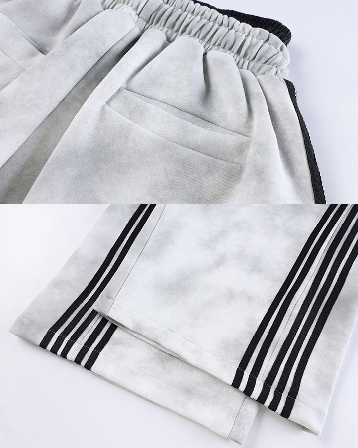 Double Waist Washed Side Stripe Sweatpants - Image 12