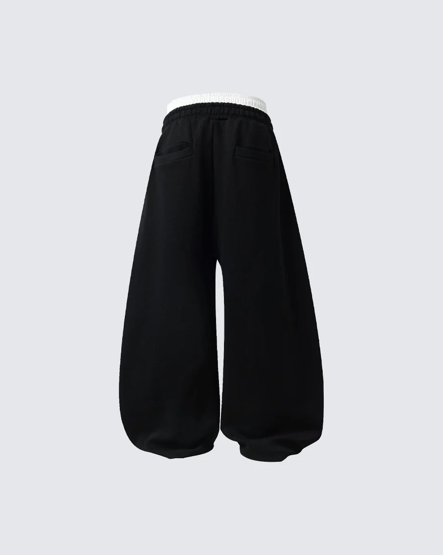 Double Waist Washed Side Stripe Sweatpants - Image 8