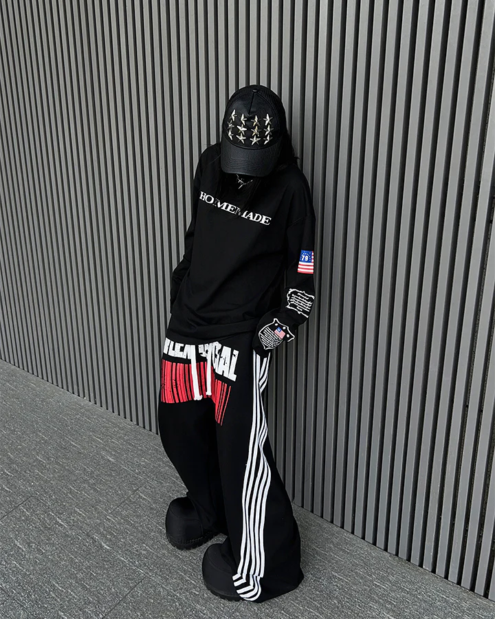 Double Waist Washed Side Stripe Sweatpants - Image 9
