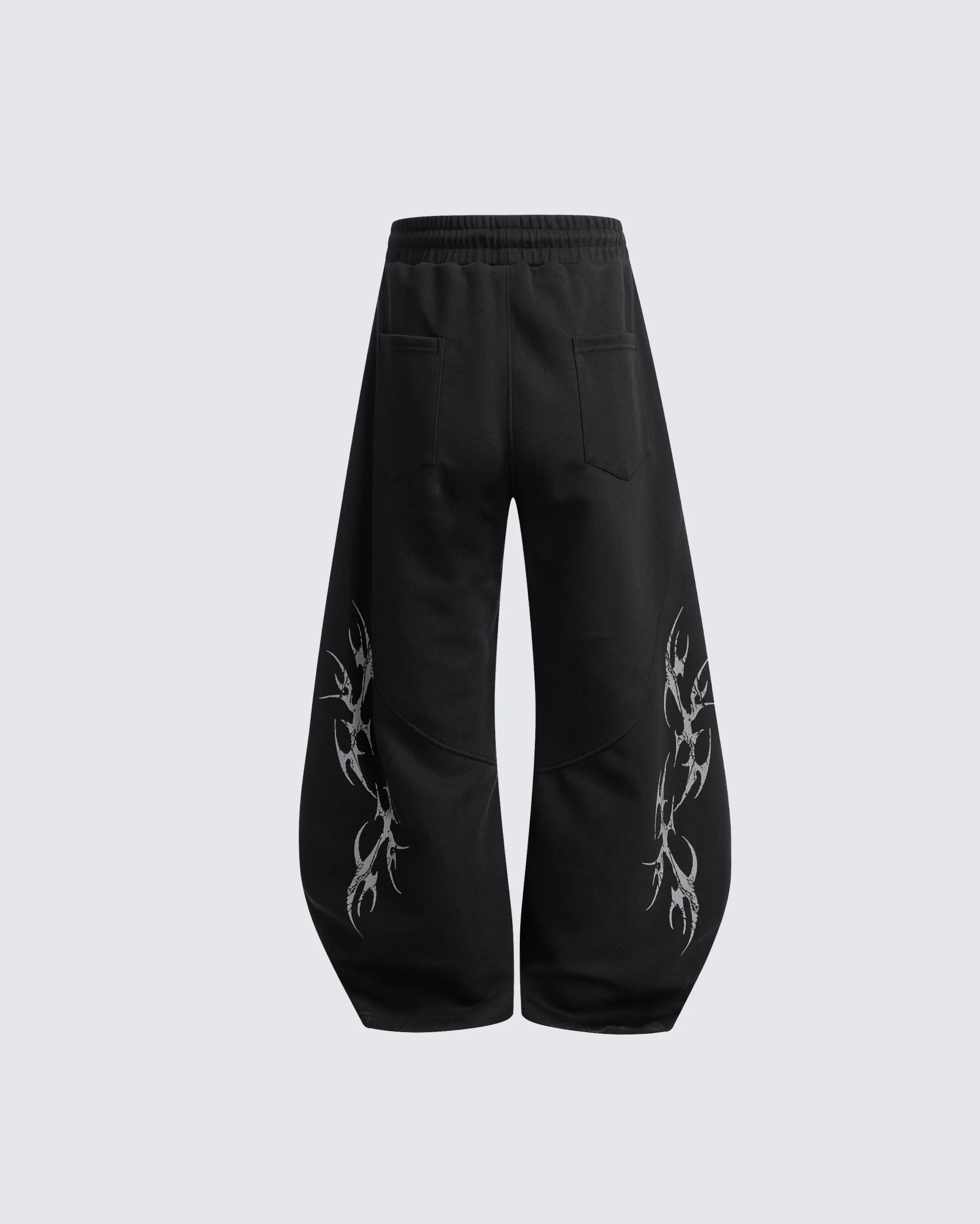 Embroidered Graphic Wide-Leg Sweatpants - Image 6