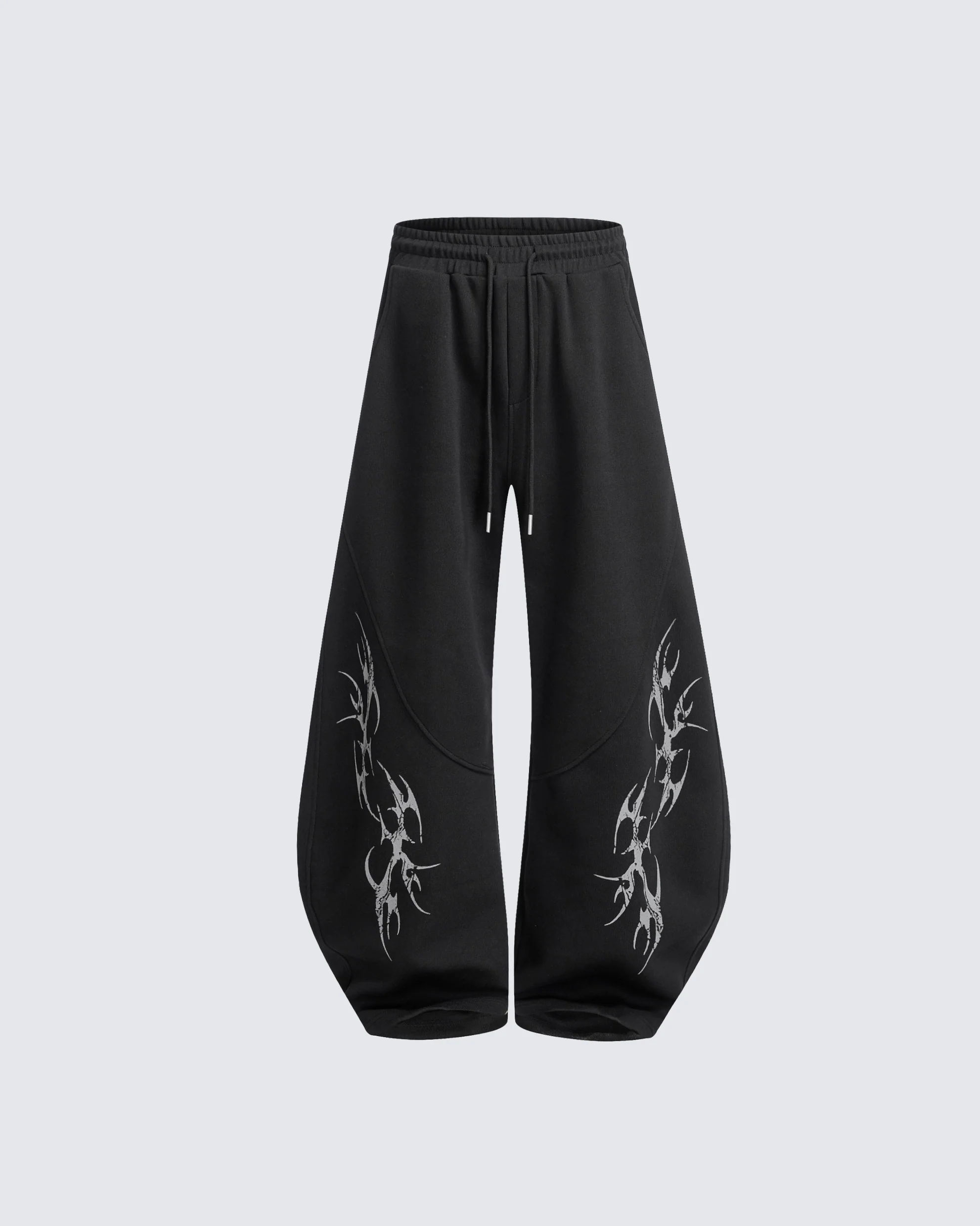 Embroidered Graphic Wide-Leg Sweatpants - Image 7