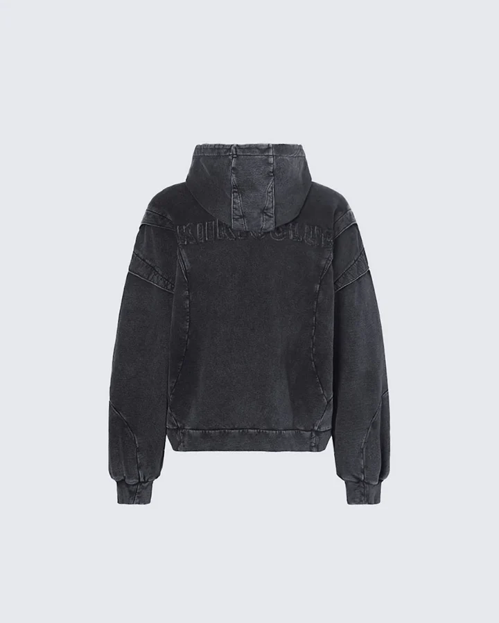 KIIKIOCLUB—Deconstructed Armor Zipper Hoodie - Image 7