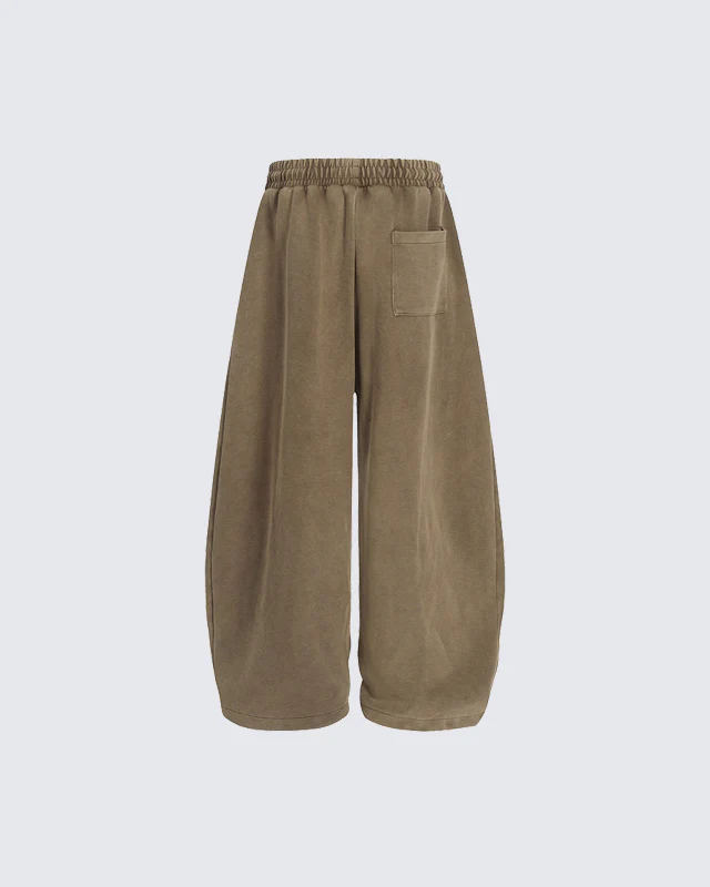 European-American Vintage Letter Print Casual Pants - Image 4