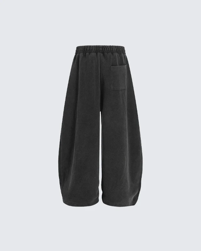 European-American Vintage Letter Print Casual Pants - Image 6