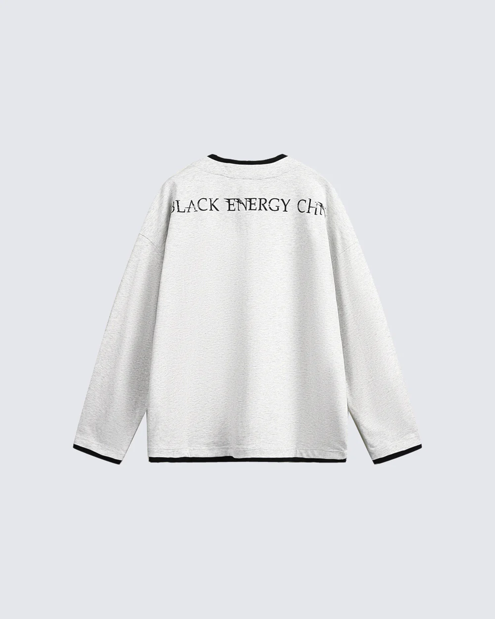 Fake Two-Piece Long Sleeve Zipper Tee - Image 5
