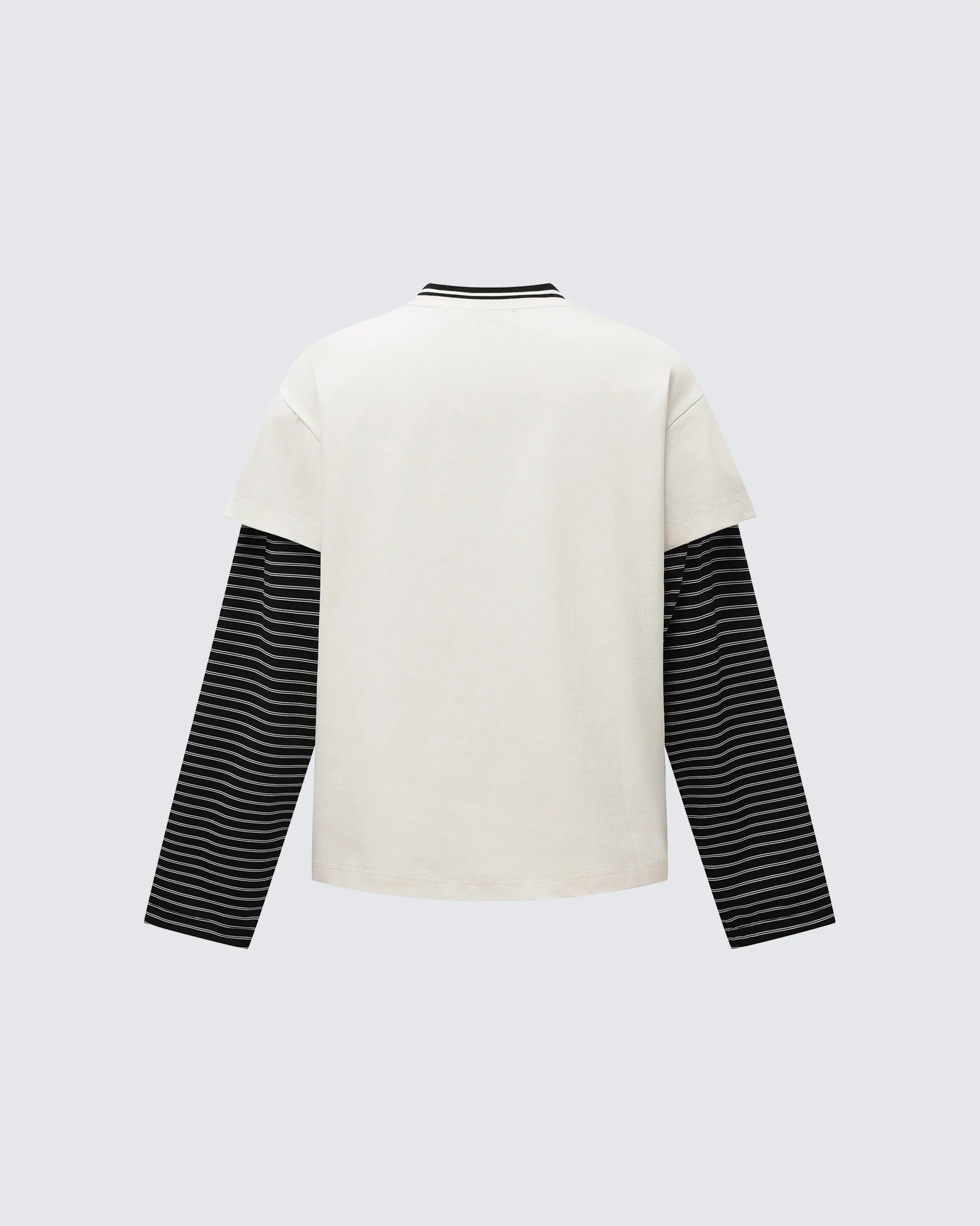 Fake Two-Piece Printed Long Sleeve T-Shirt - Image 2