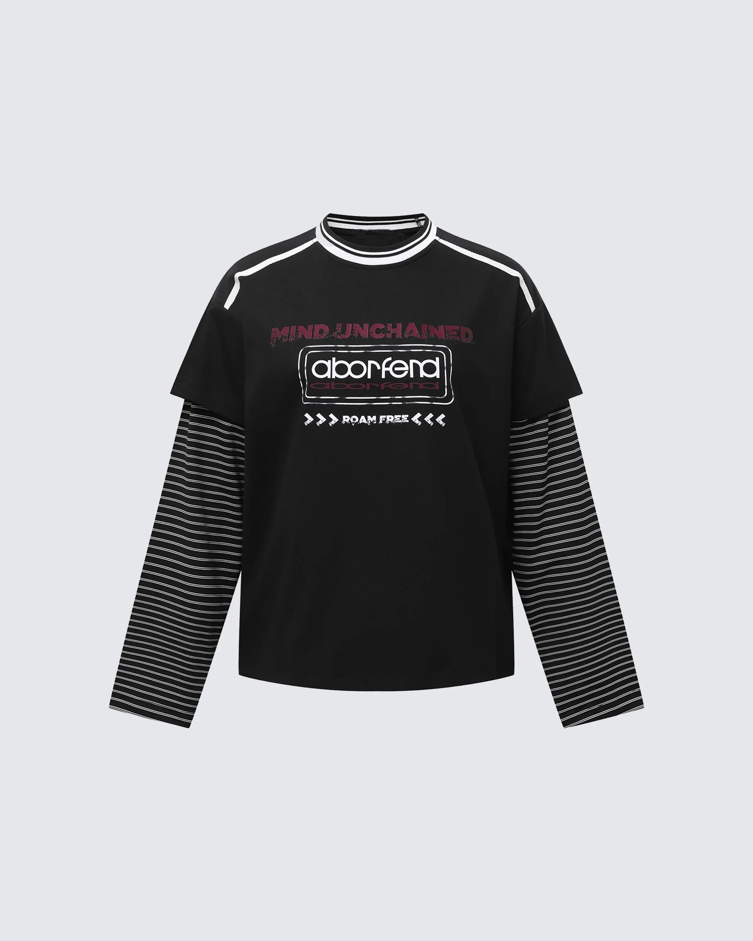 Fake Two-Piece Printed Long Sleeve T-Shirt - Image 3