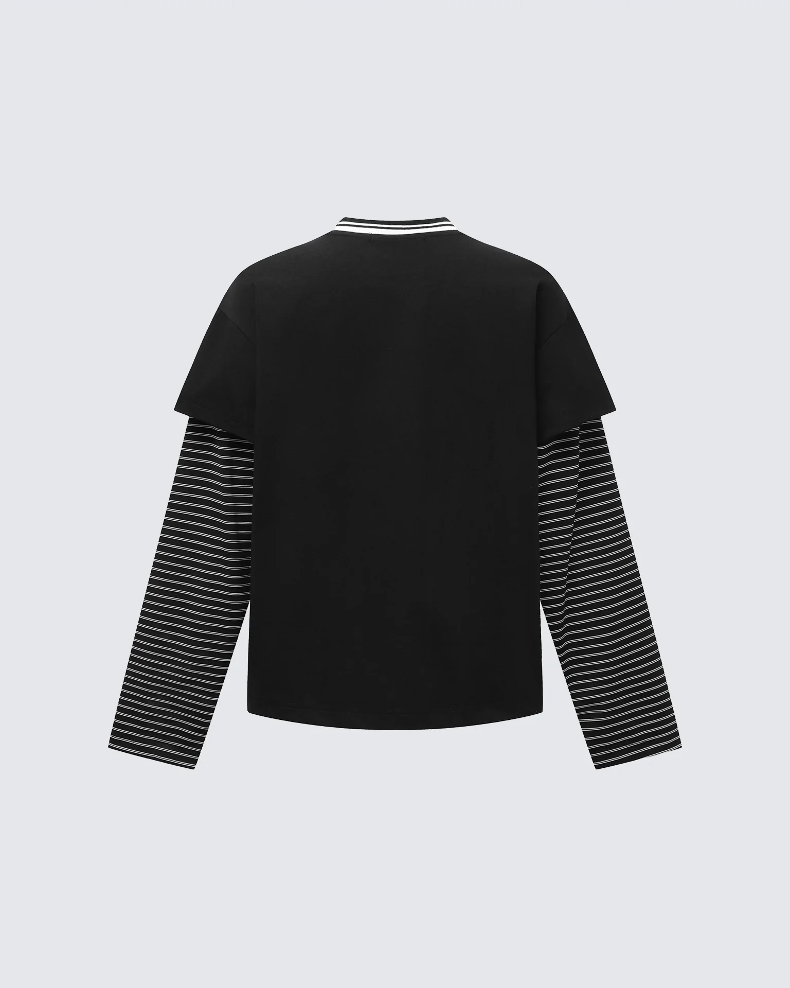 Fake Two-Piece Printed Long Sleeve T-Shirt - Image 4
