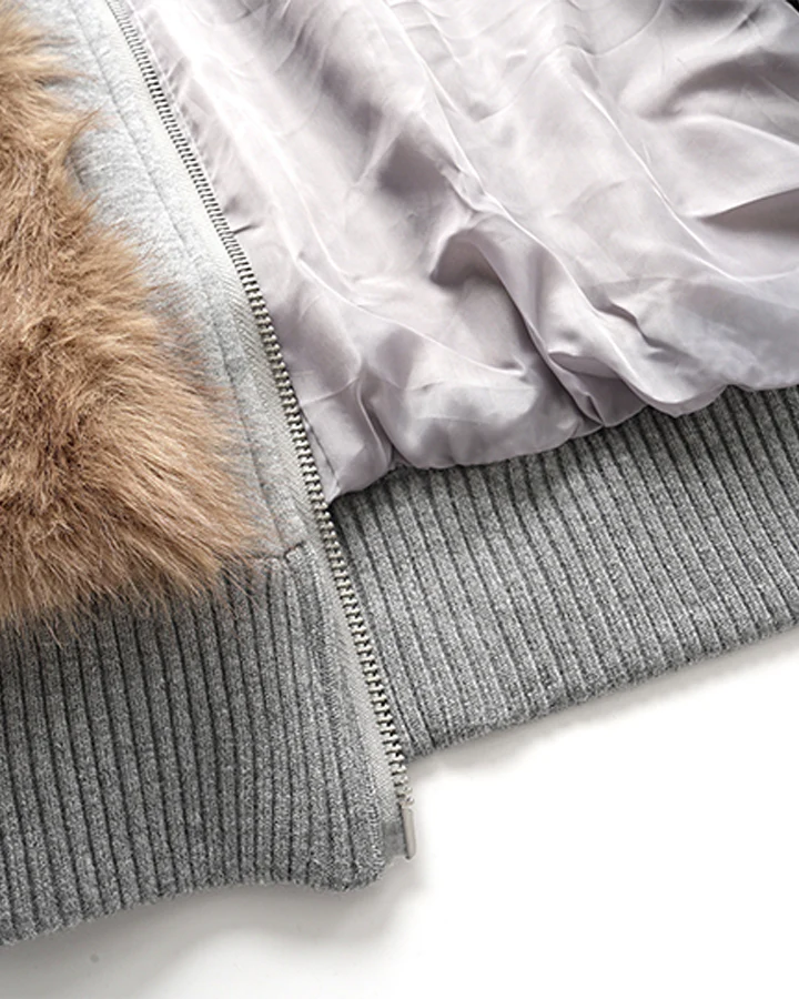 Faux Fur Layered Hooded Jacket - Image 5