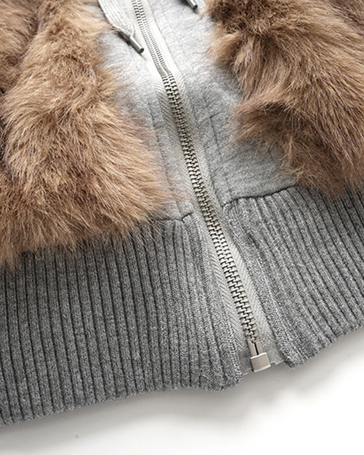 Faux Fur Layered Hooded Jacket - Image 6