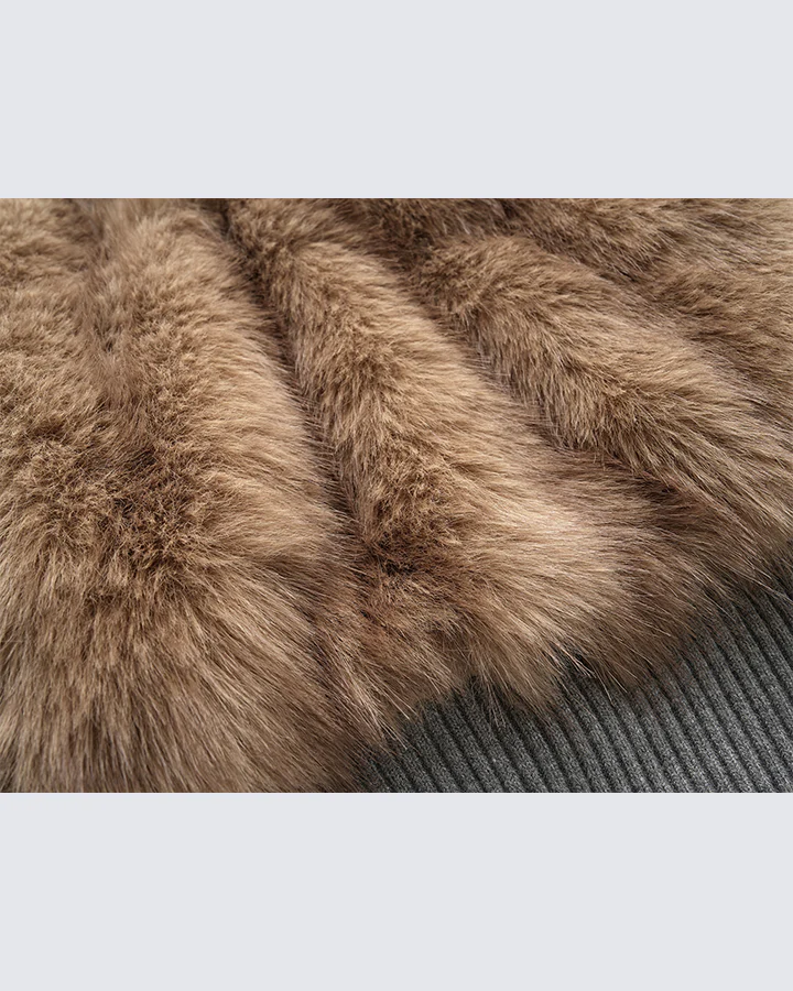 Faux Fur Layered Hooded Jacket - Image 7