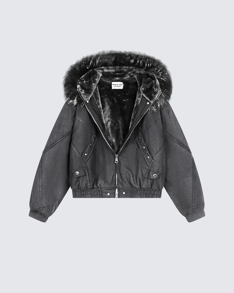 Faux Fur-Lined Hooded Coats - Image 4