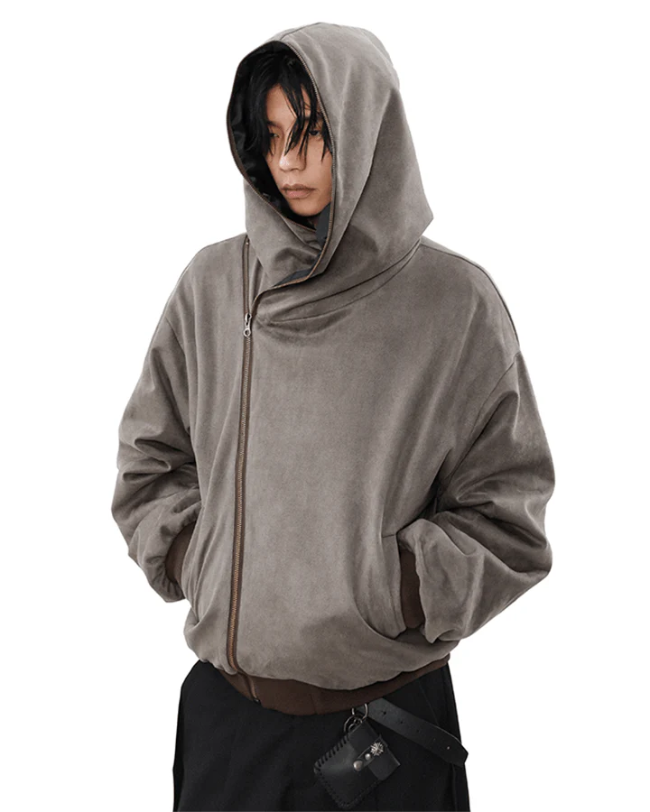Faux Fur Zip-Up Hoodie - Image 3