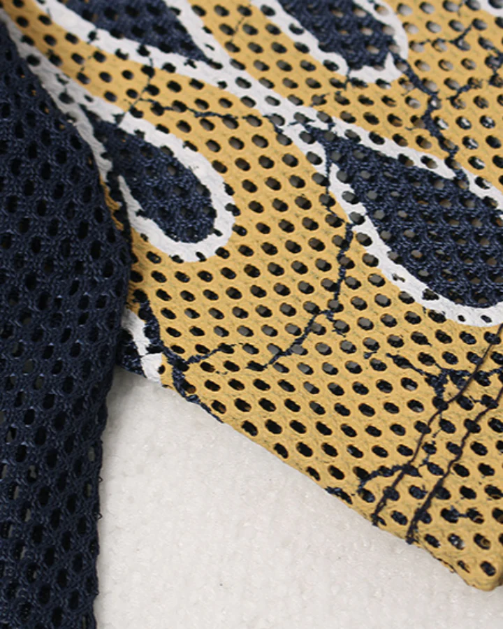 Flame Print Mesh Jersey Casual Tee - Image 7