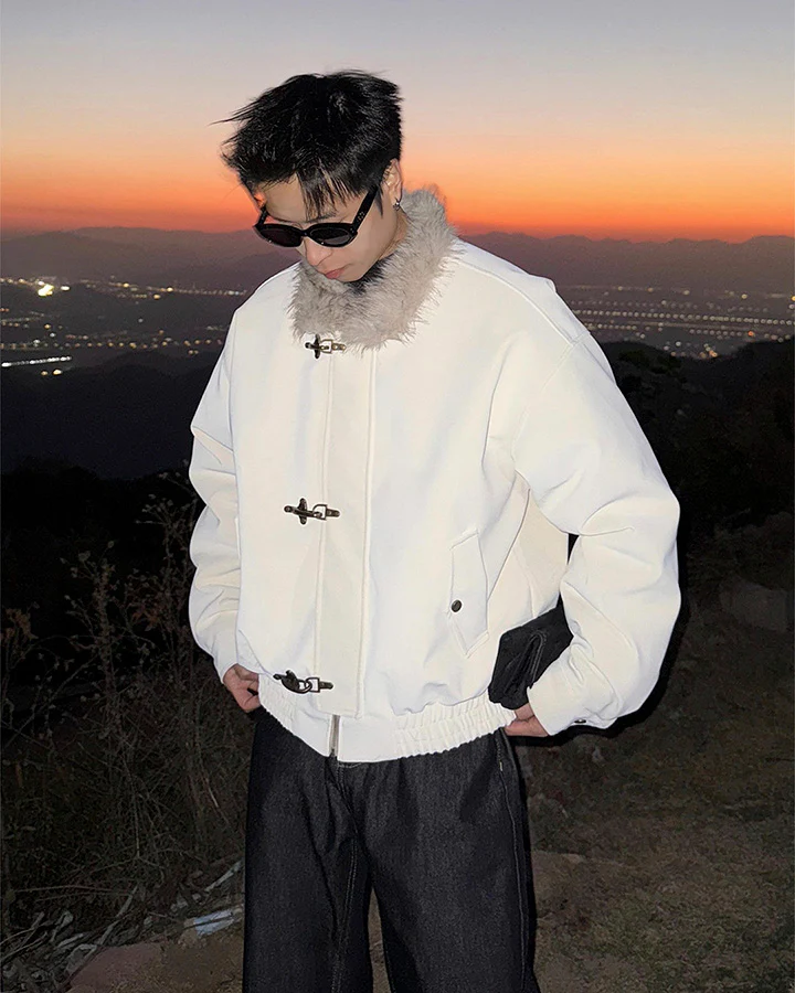 Fleece Lined Loose Fit Jacket - Image 3