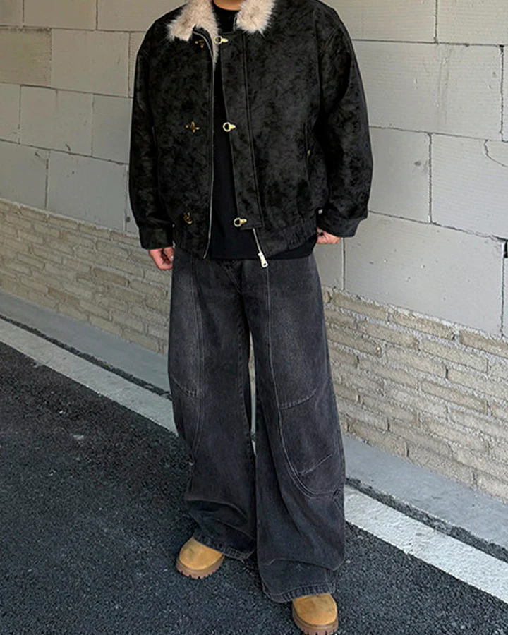 Fleece Lined Loose Fit Jacket - Image 5