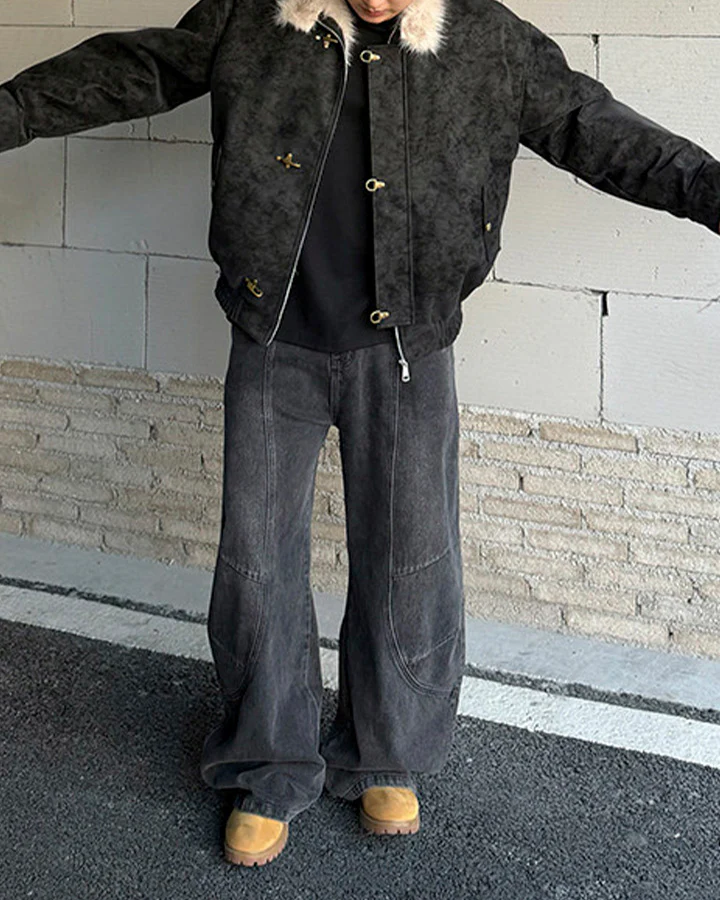 Fleece Lined Loose Fit Jacket - Image 6