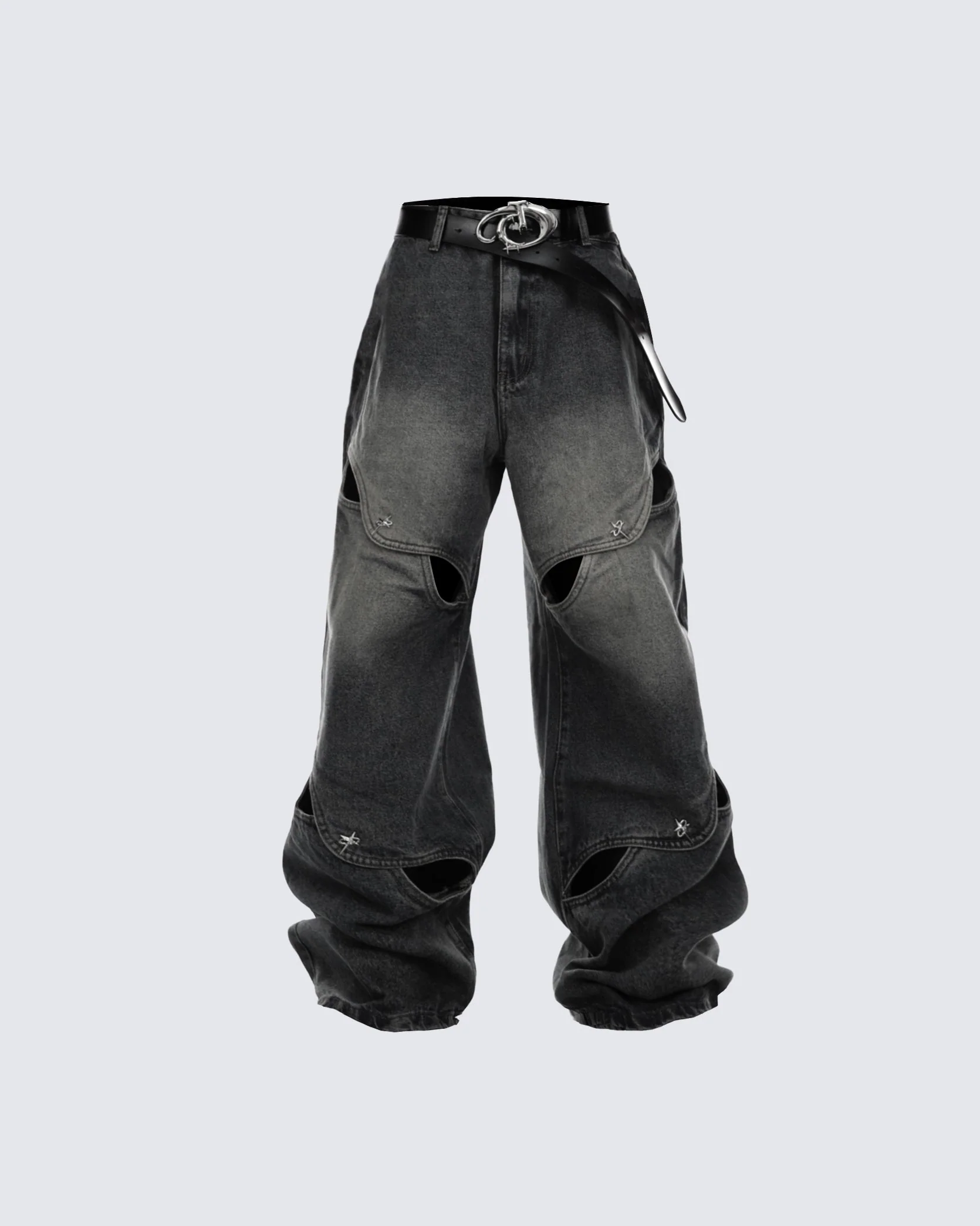 KIIKIO Street Fashion Denim Pants - Image 3