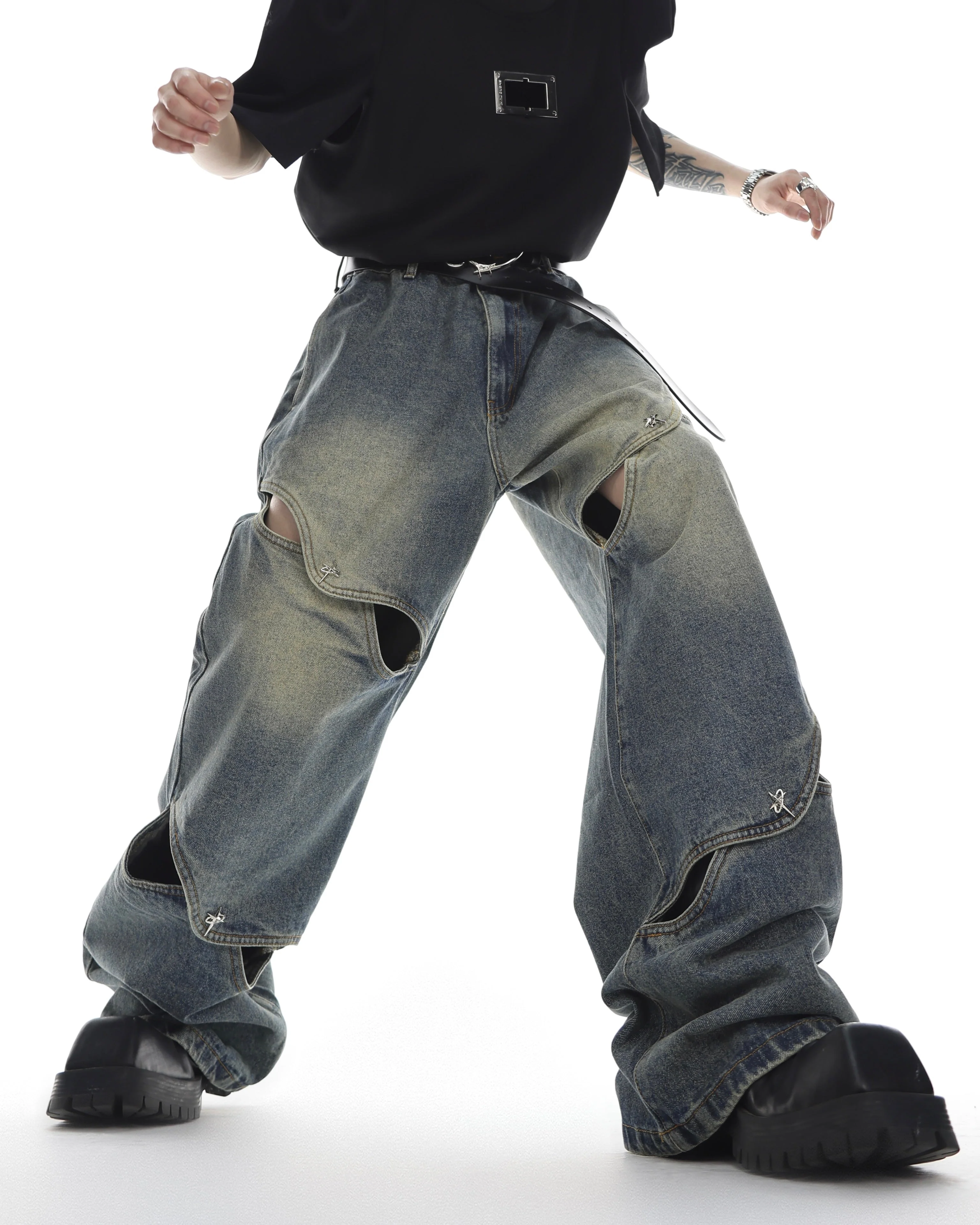 KIIKIO Street Fashion Denim Pants - Image 5