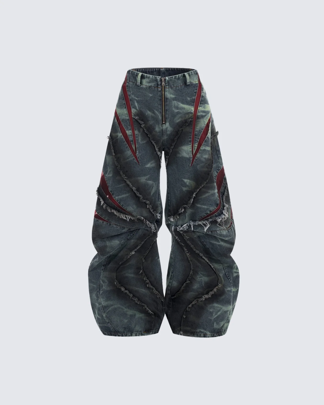 KIIKIO Distressed Ripped Denim Pants – Streetwear with Unique Torn Details - Image 4