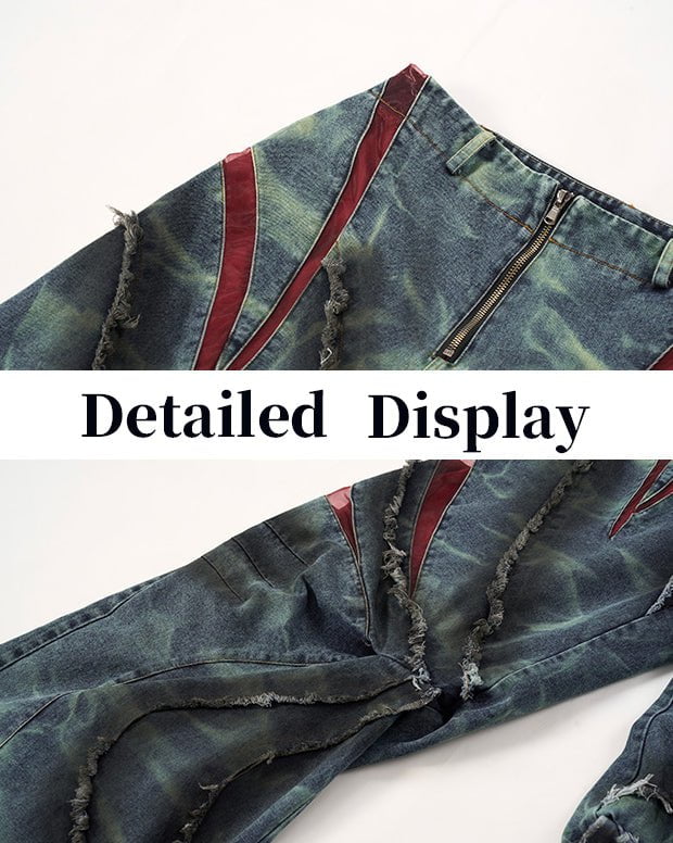 KIIKIO Distressed Ripped Denim Pants – Streetwear with Unique Torn Details - Image 8