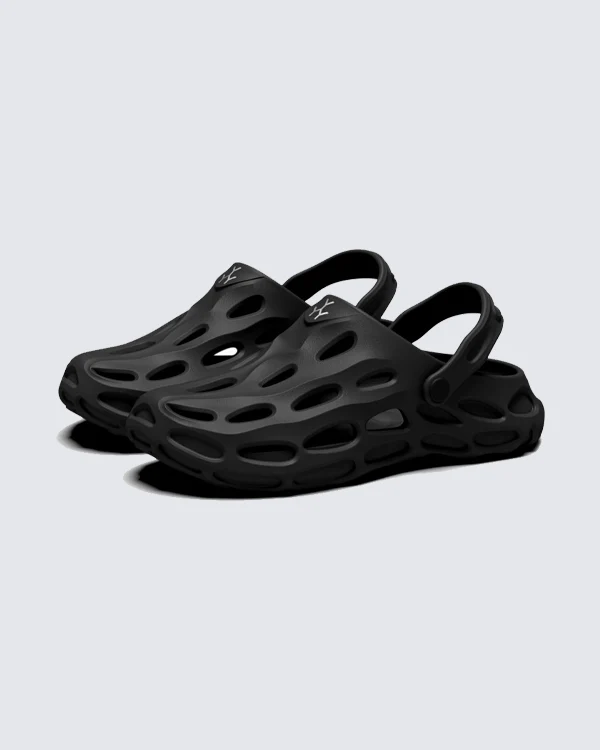 Futuristic Hollow-Out Strap Clog Sandals