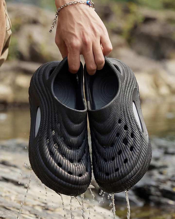 Futuristic Hollow Platform EVA Clog Slip-Ons - Image 2