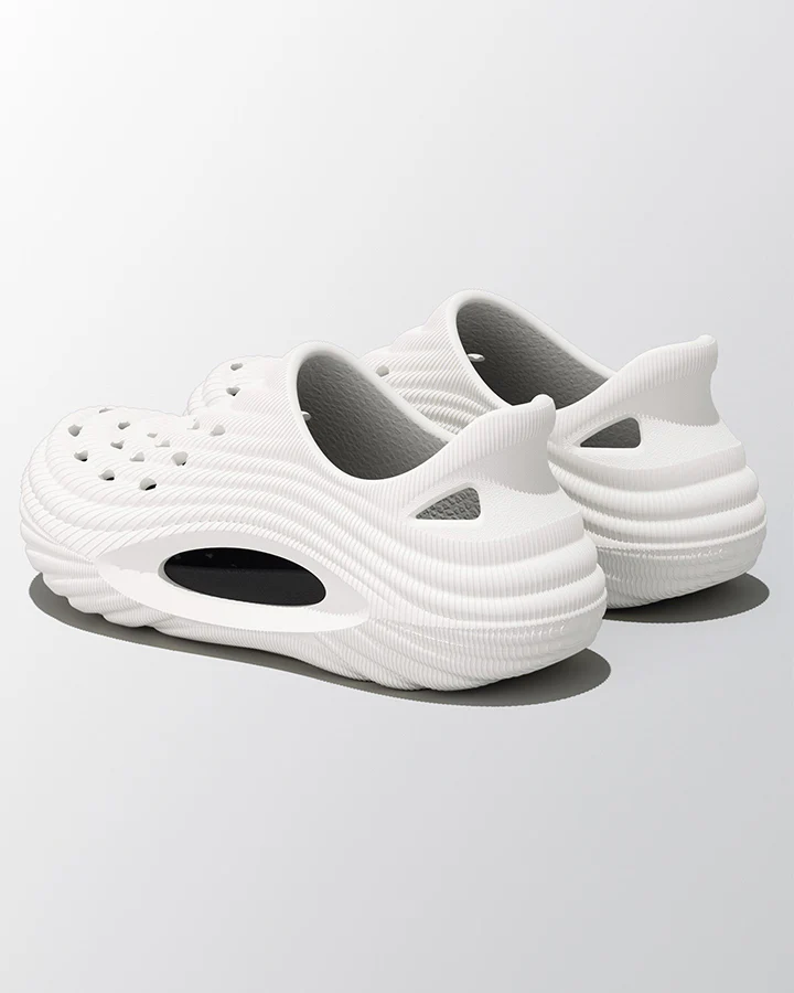 Futuristic Hollow Platform EVA Clog Slip-Ons - Image 3
