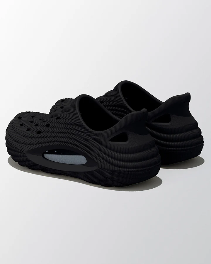 Futuristic Hollow Platform EVA Clog Slip-Ons - Image 6