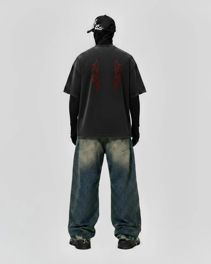 Gothic Angel Graphic Oversized T-shirt - Image 6