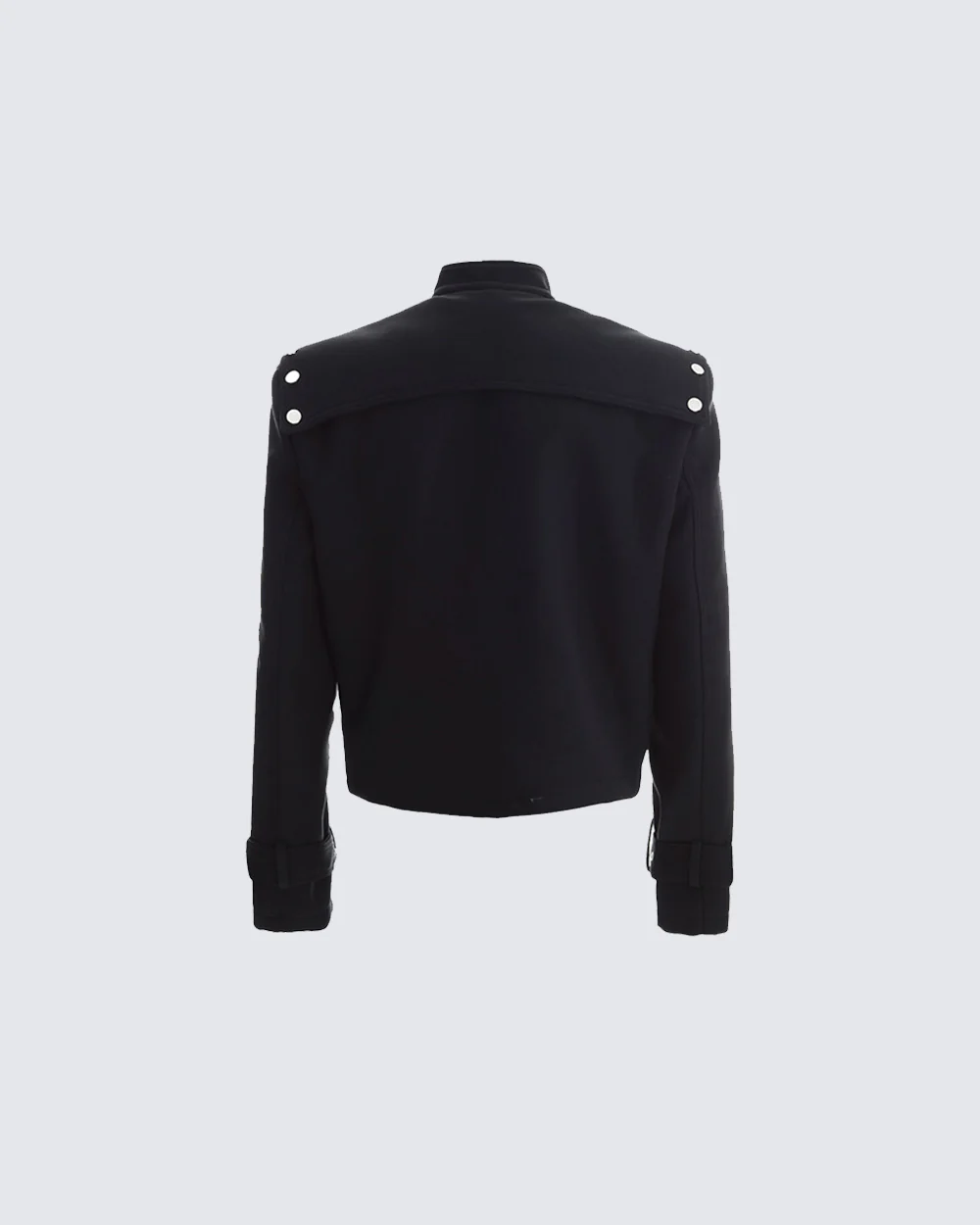 Gothic Buckle Strap Cropped Jacket - Image 3