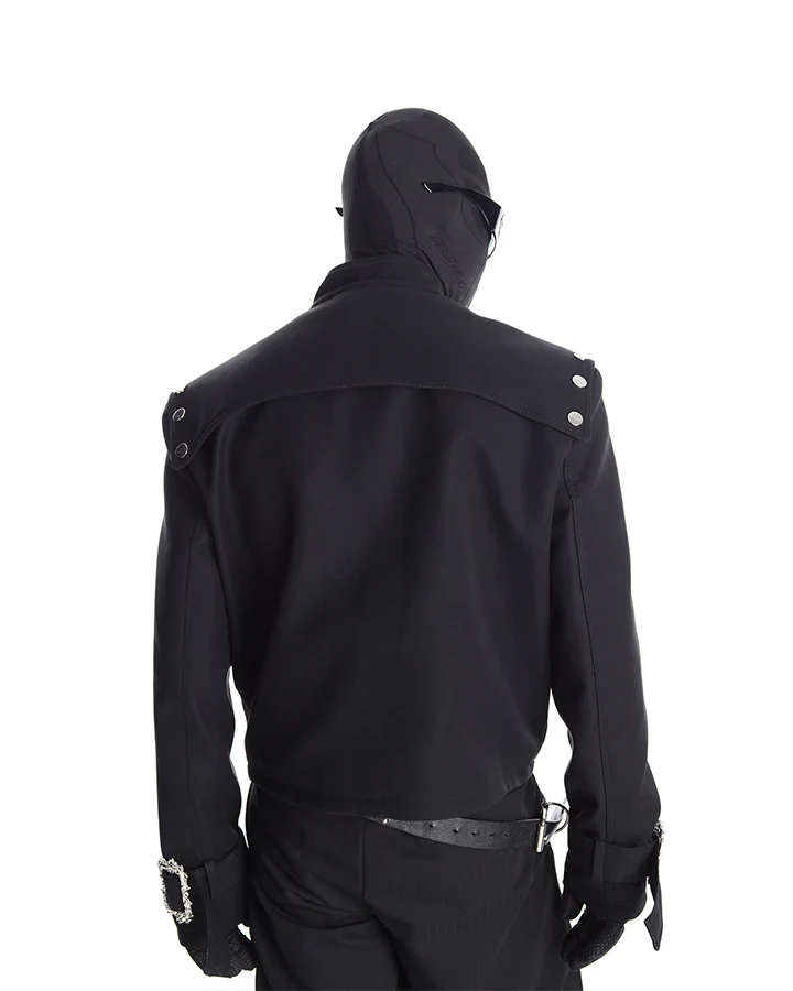 Gothic Buckle Strap Cropped Jacket - Image 4