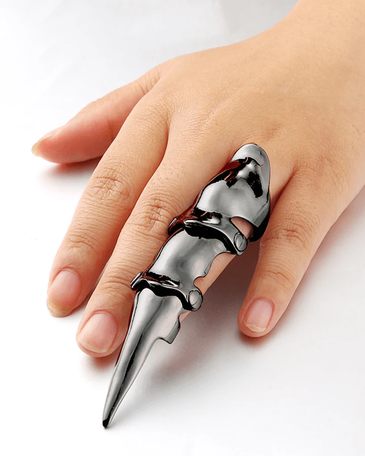 "GOTHIC CLAW" Articulated Armor Finger Ring - Image 5