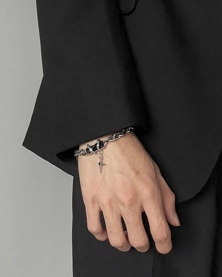 Gothic Cross Charm Bracelet - Image 2