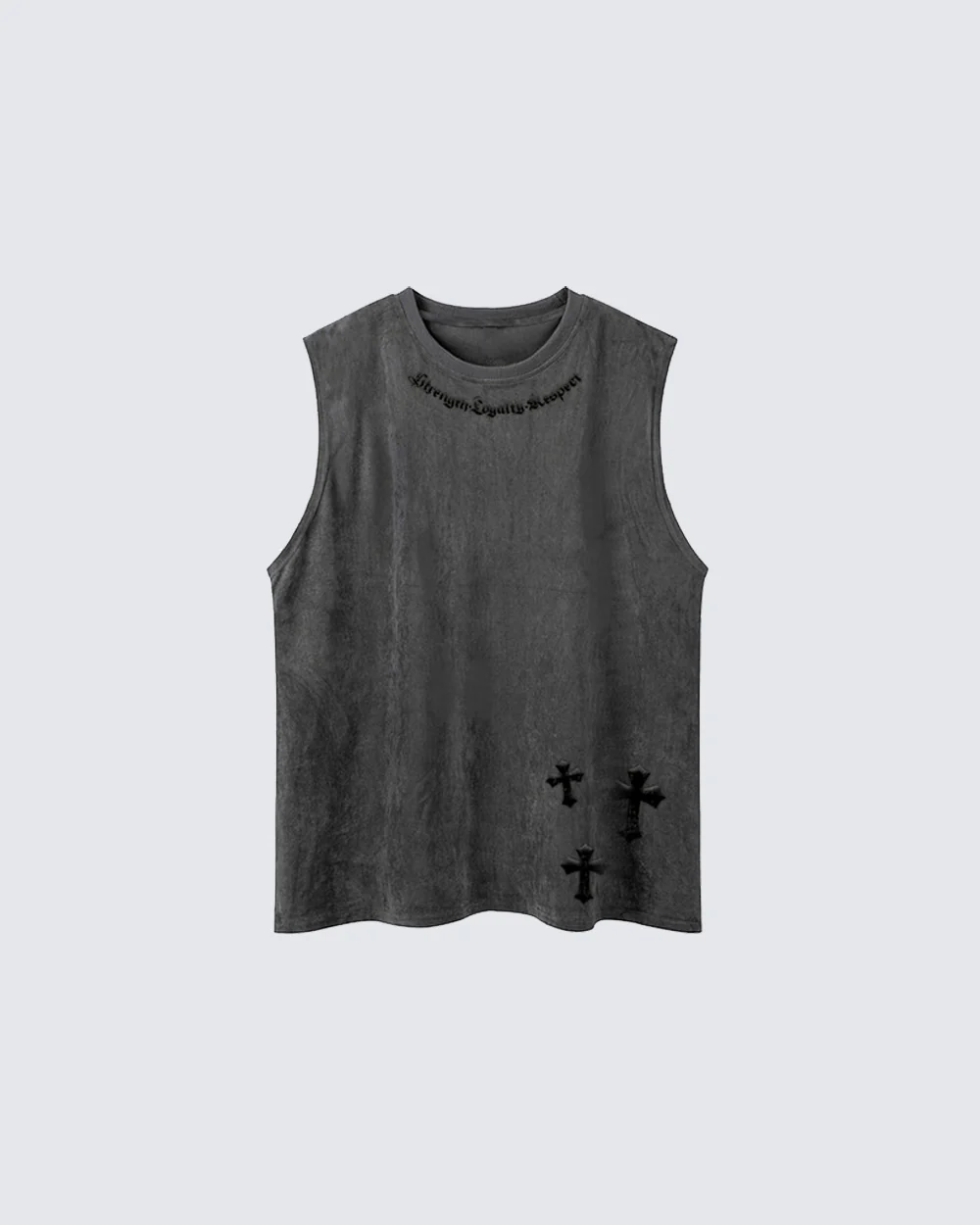Gothic Cross Washed Sleeveless Tank - Image 2