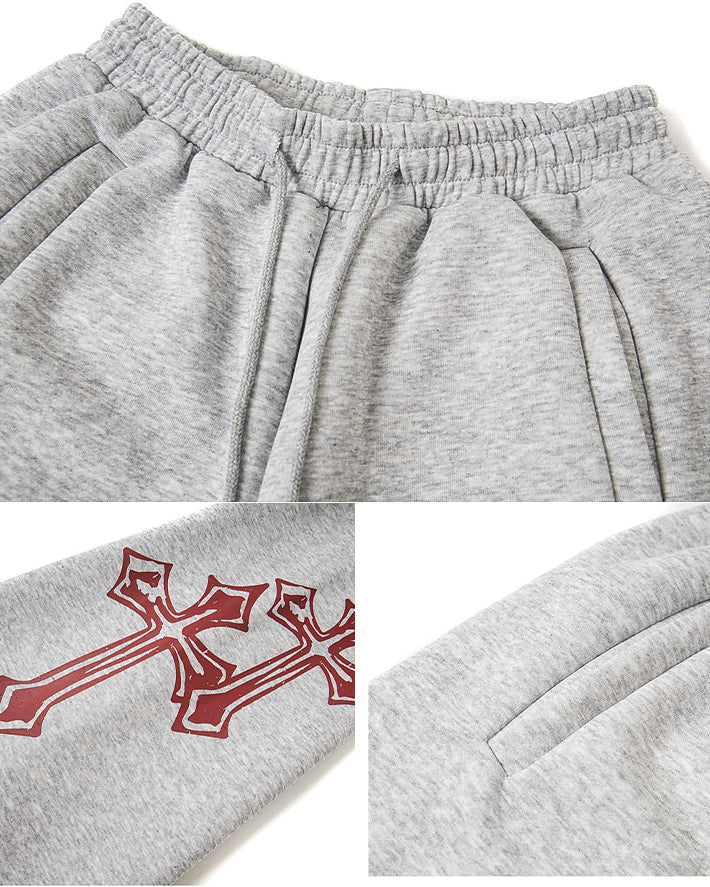 Gothic Letter Cross Street Sweatpants - Image 5