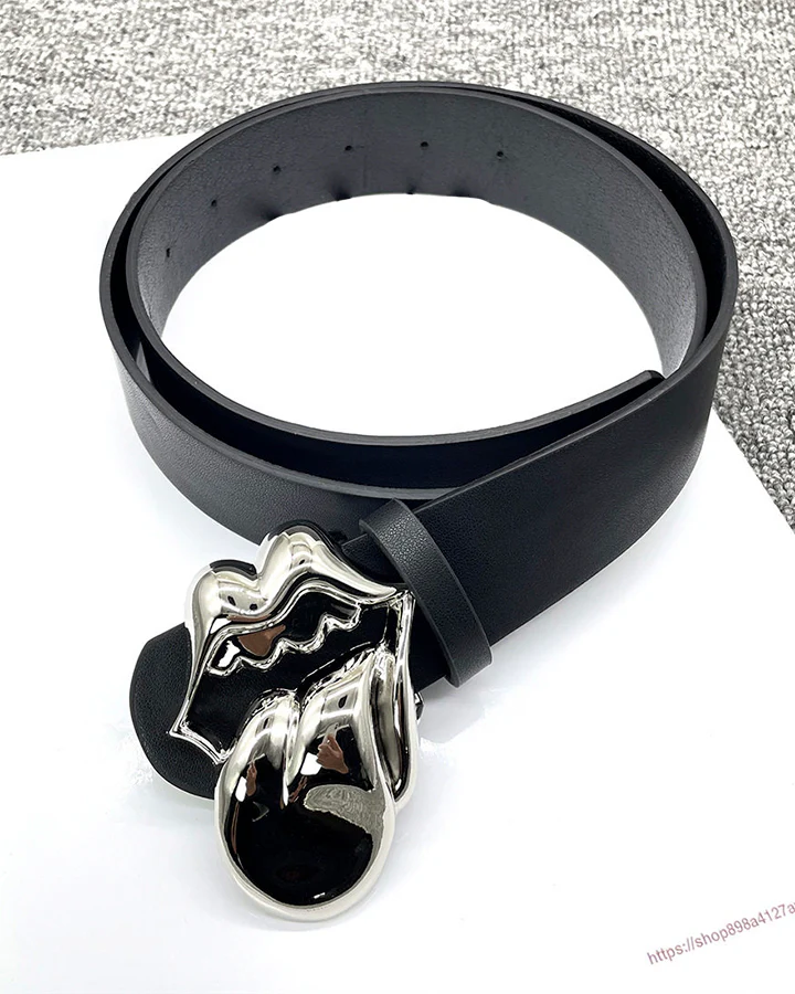 Gothic Lips PU and Alloy Belt - Image 2