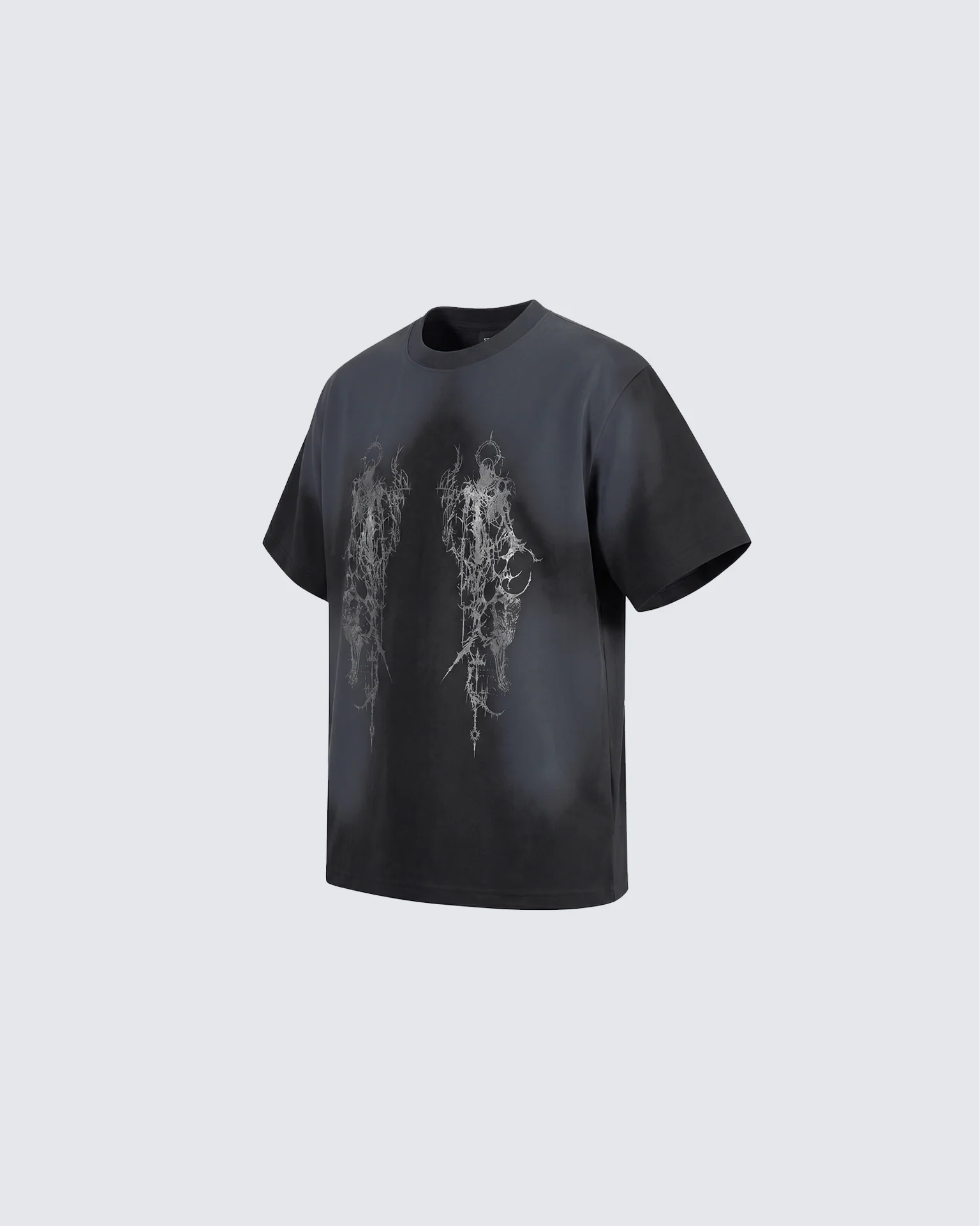 Gothic Mirror Graphic T-Shirt - Image 4