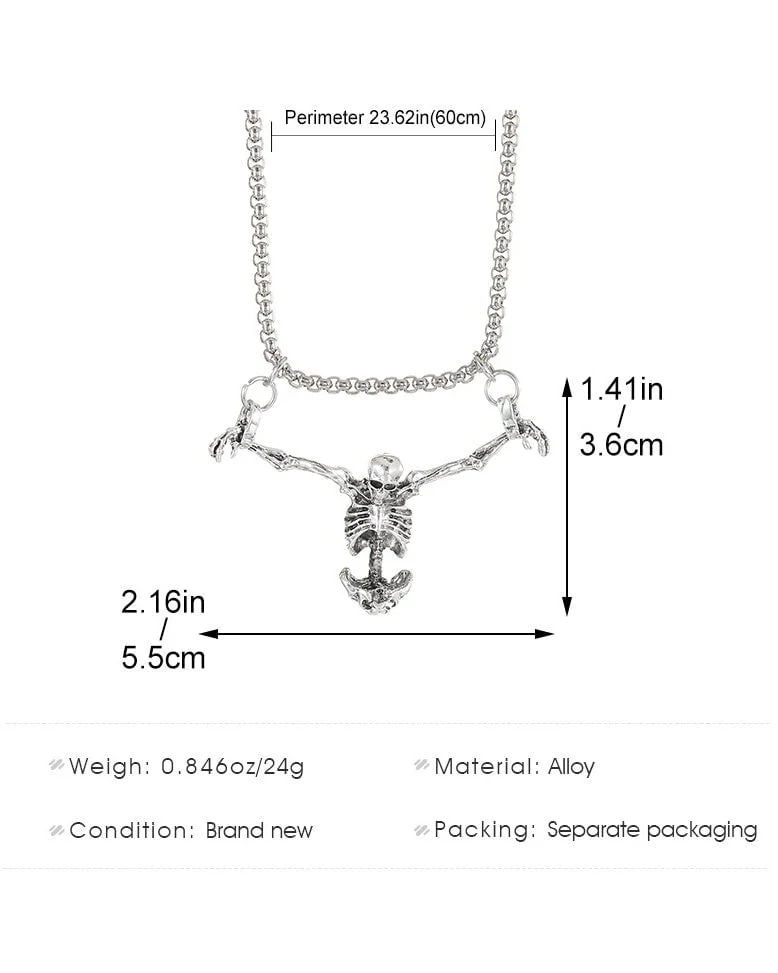"Bound Skeleton" Gothic Necklace - Image 4