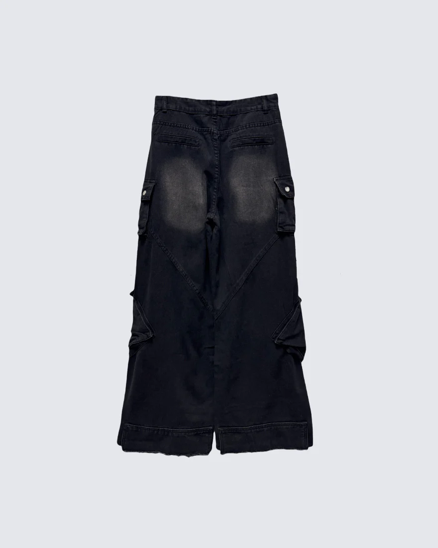 Gothic Streetwear Cross-Chain Cargo Pants(Includes Belt) - Image 6