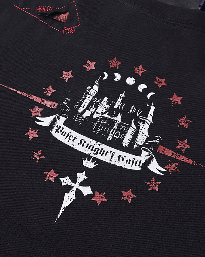 Gothic Subculture Printed Shoulder Long Sleeve - Image 4