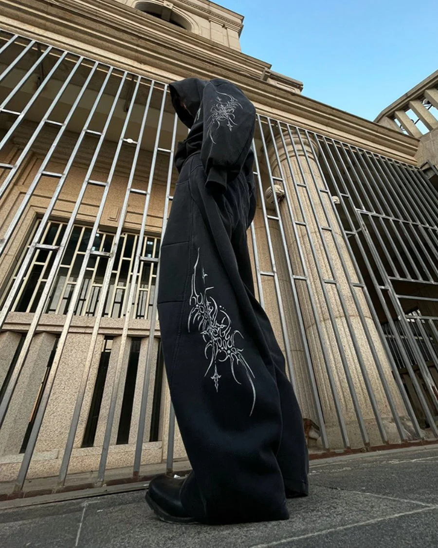 Gothic Tree Graphic Oversized Hoodie - Image 11