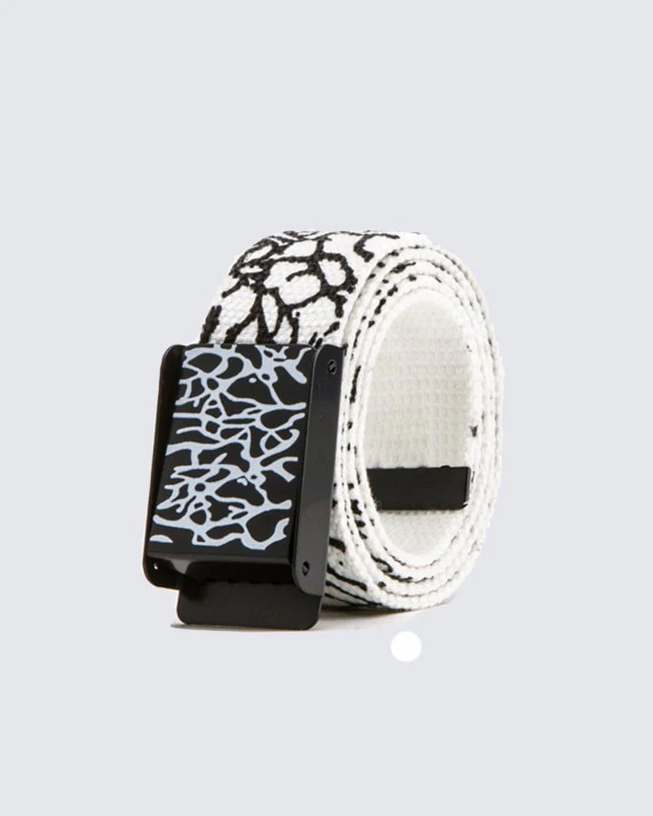Graffiti-Print Buckle Canvas Belt - Image 2