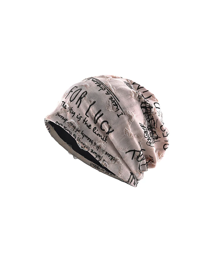 Graffiti Print Slouch Beanie - Image 3