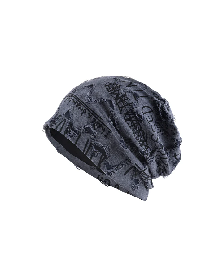 Graffiti Print Slouch Beanie - Image 6