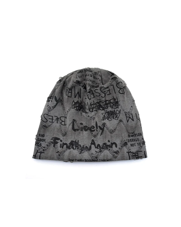 Graffiti Print Slouch Beanie - Image 7