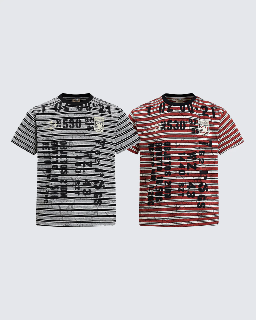 Graffiti Stripe Print T-Shirt - Image 2