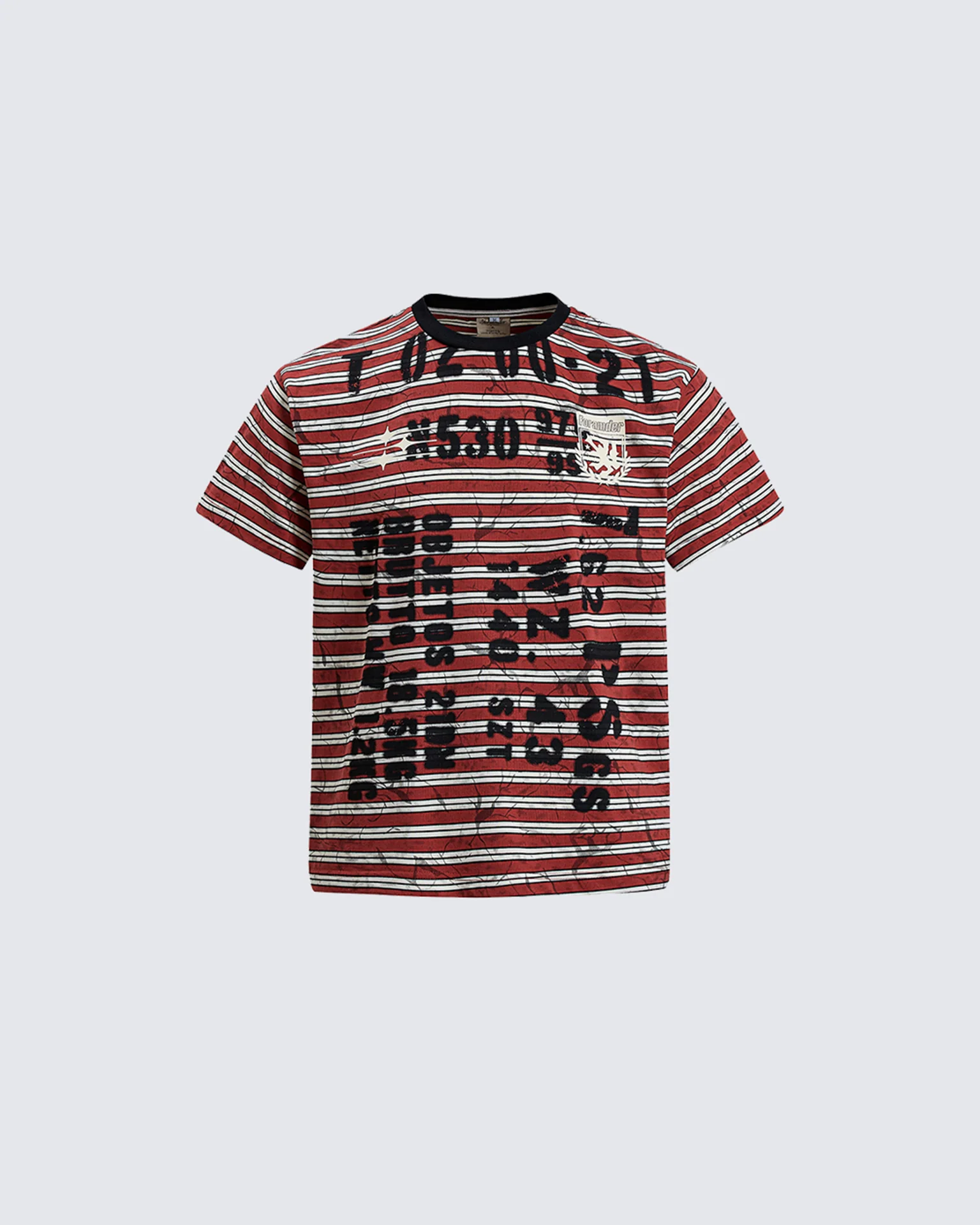 Graffiti Stripe Print T-Shirt - Image 3